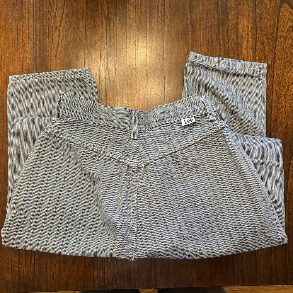 Vintage Lee Women's Striped Pleated Jeans